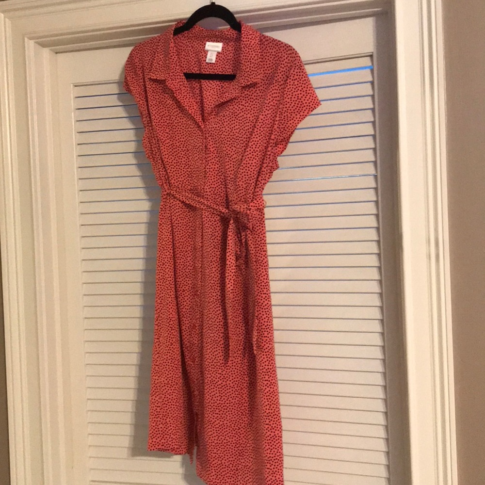 Polka dot maternity dress